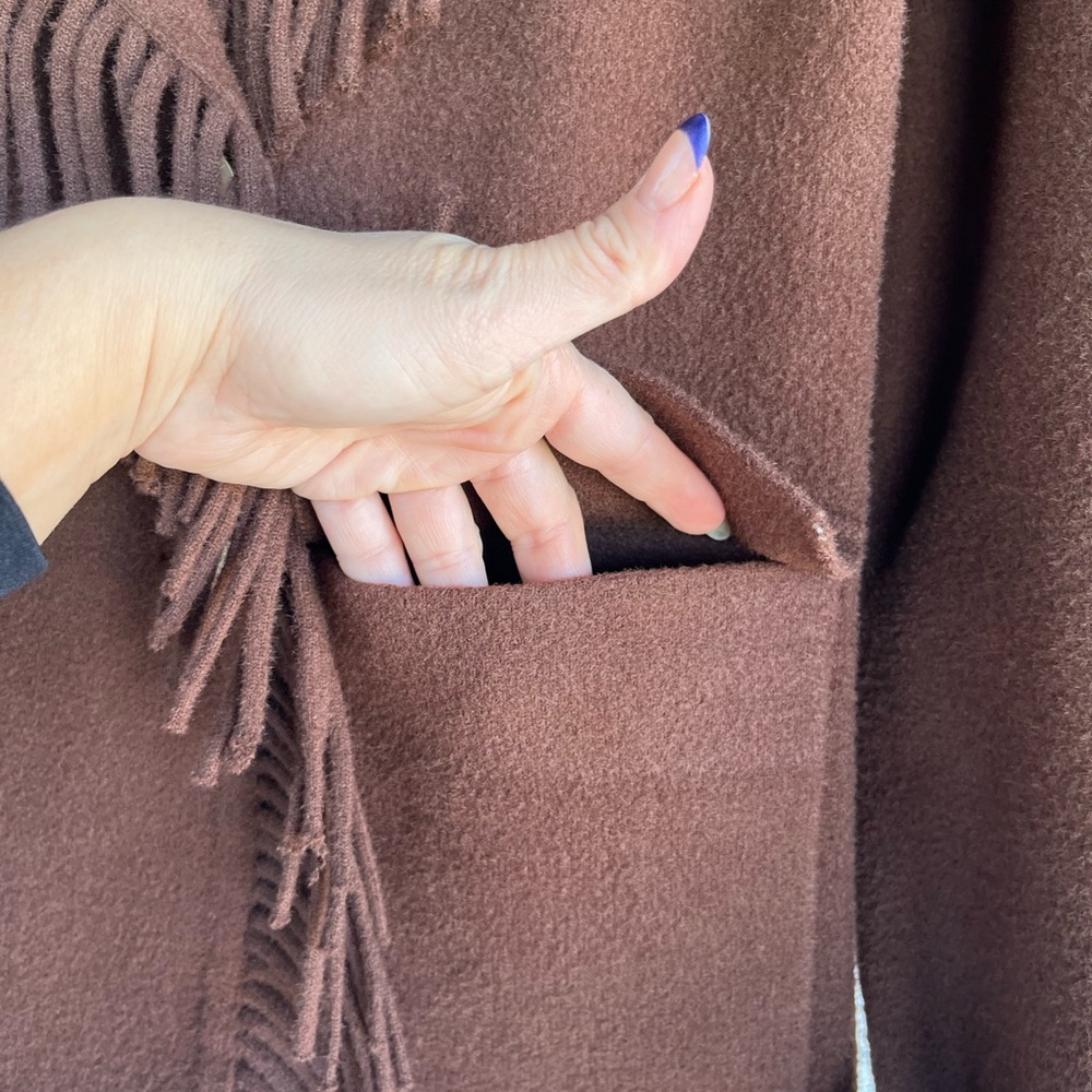 Anthropologie NVLT knit fringe blazer coat/cardigan - Picture 6 of 11